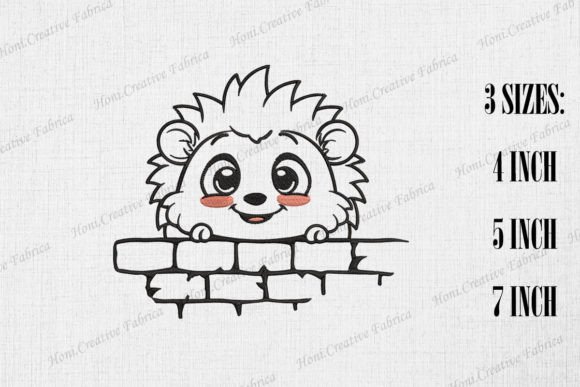 Cute Hedgehog Peeking from Wall