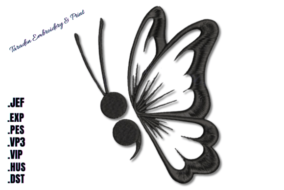 Semicolon Butterfly: A Thoughtful Holiday Embroidery Design